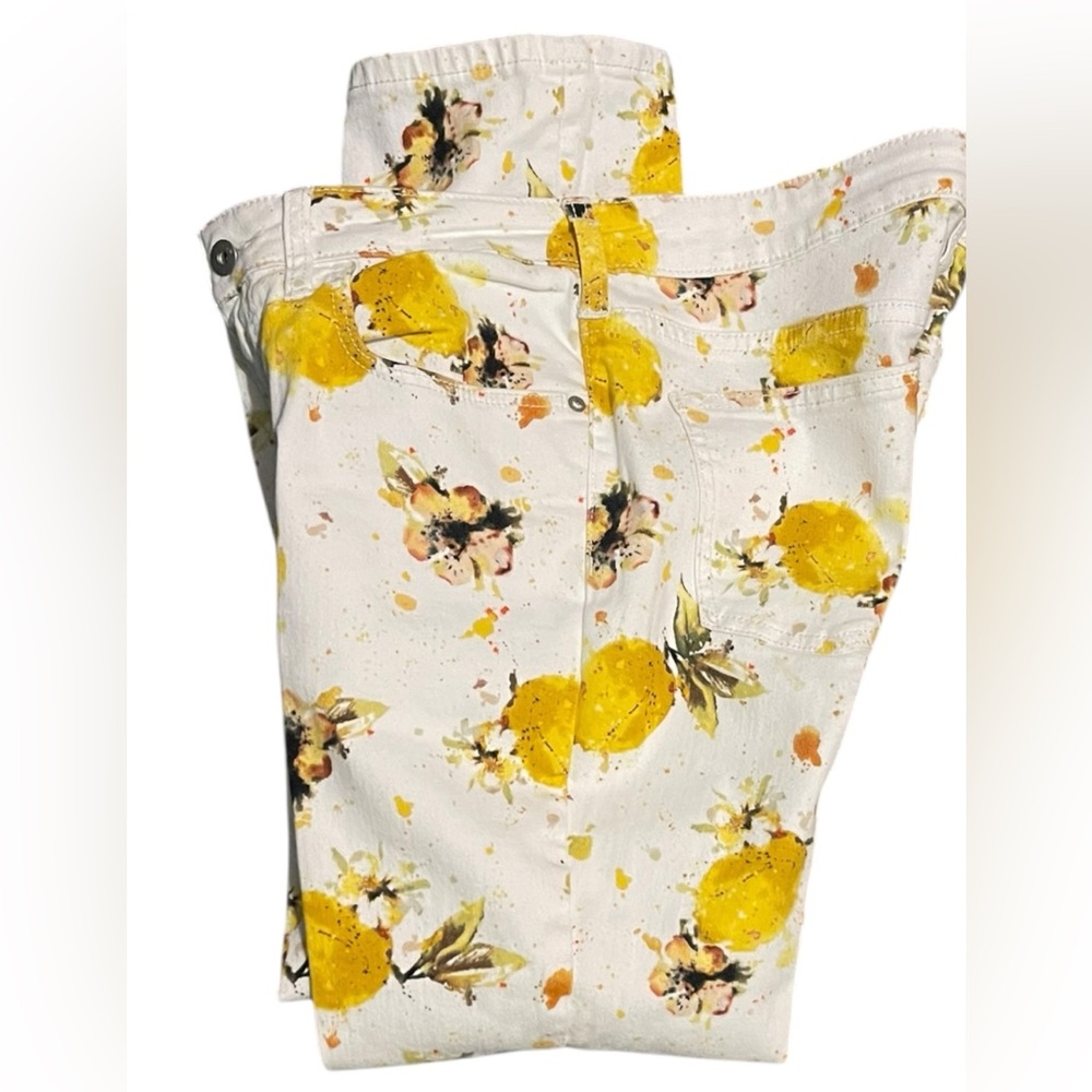 PILCRO by Anthropologie Floral Yellow and White Jeans - Picture 6 of 9